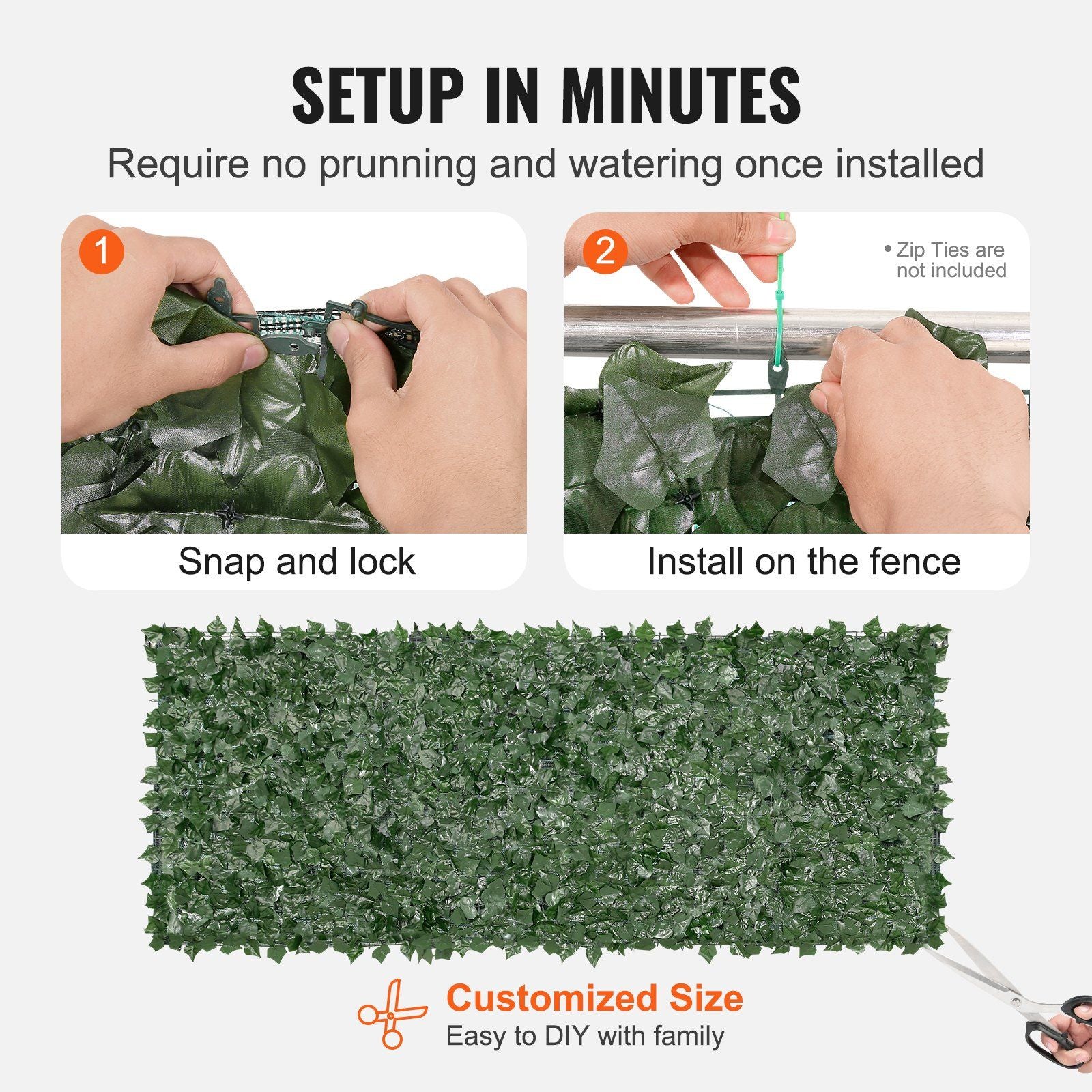 Balcony and Garden Privacy Fence with Artificial Ivy Leaves How to Set Up