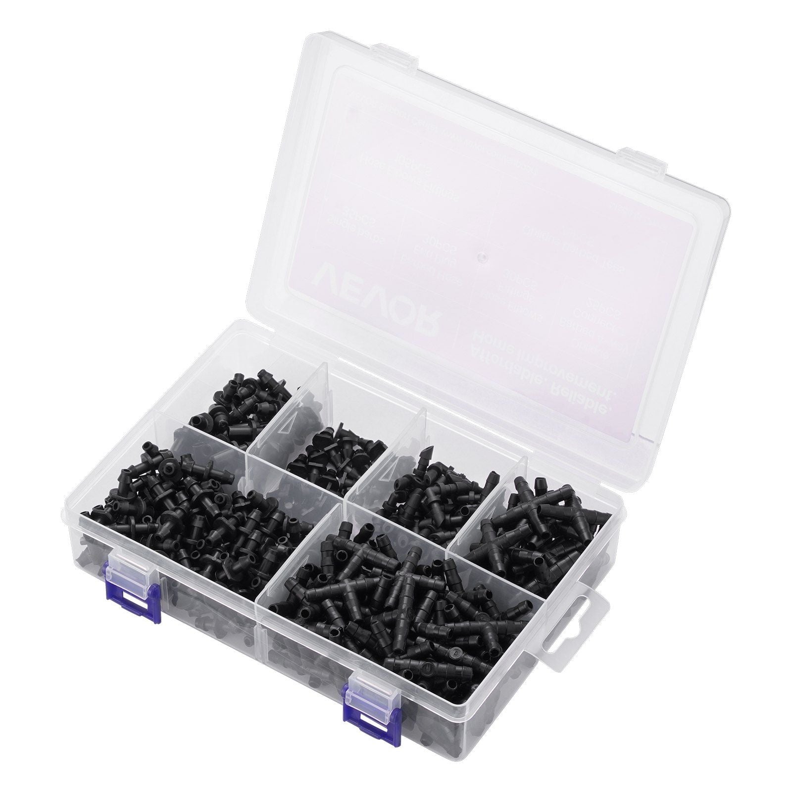 Complete 300Pcs Drip Irrigation Parts Set Open Parts Box