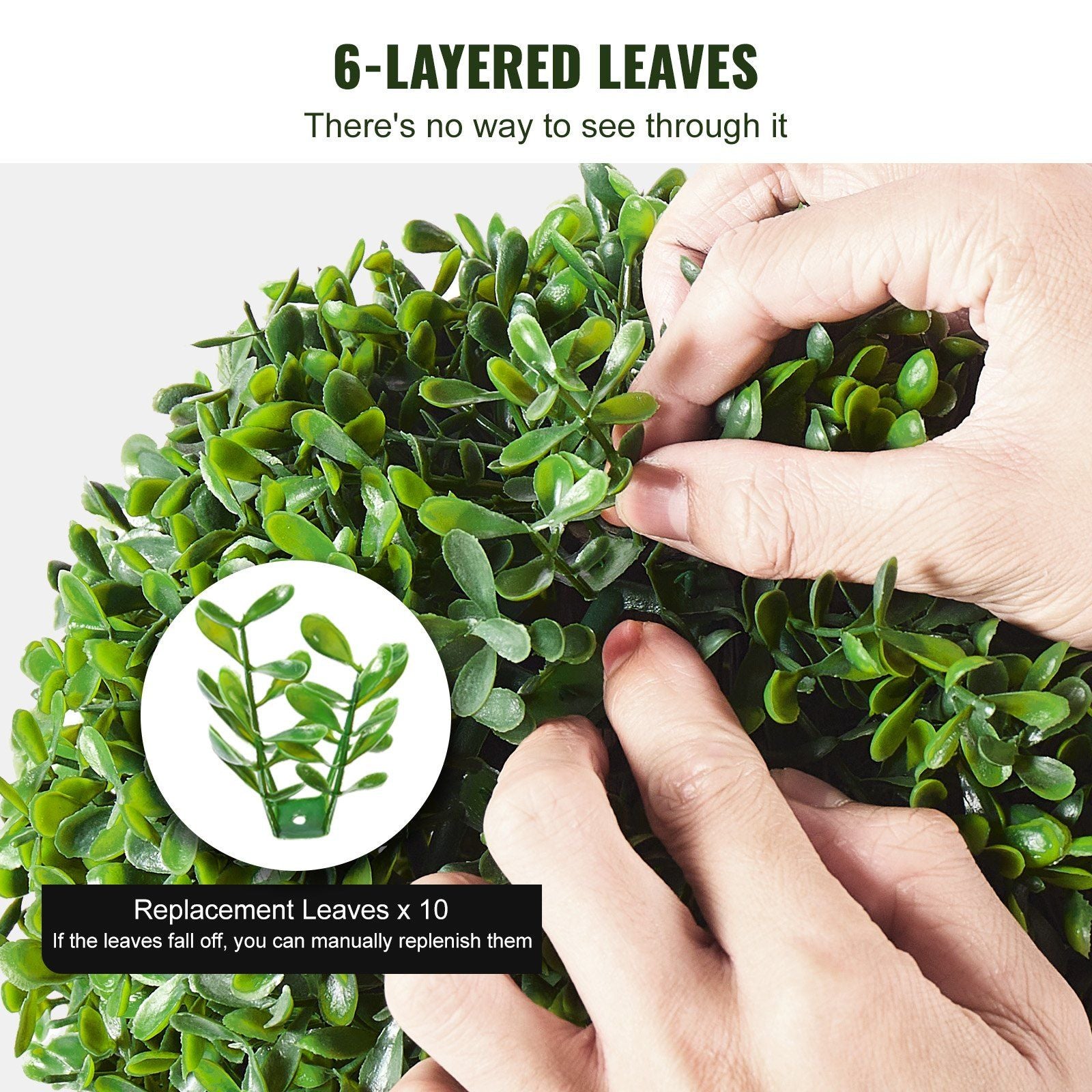 Artificial Boxwood Topiary Trees Thick Foliage