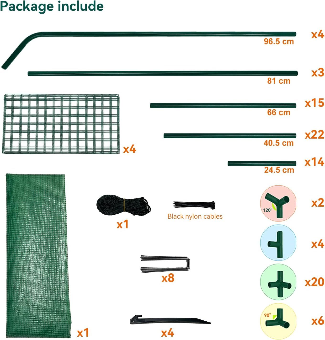 Garden Walk In Greenhouse Parts in Kit