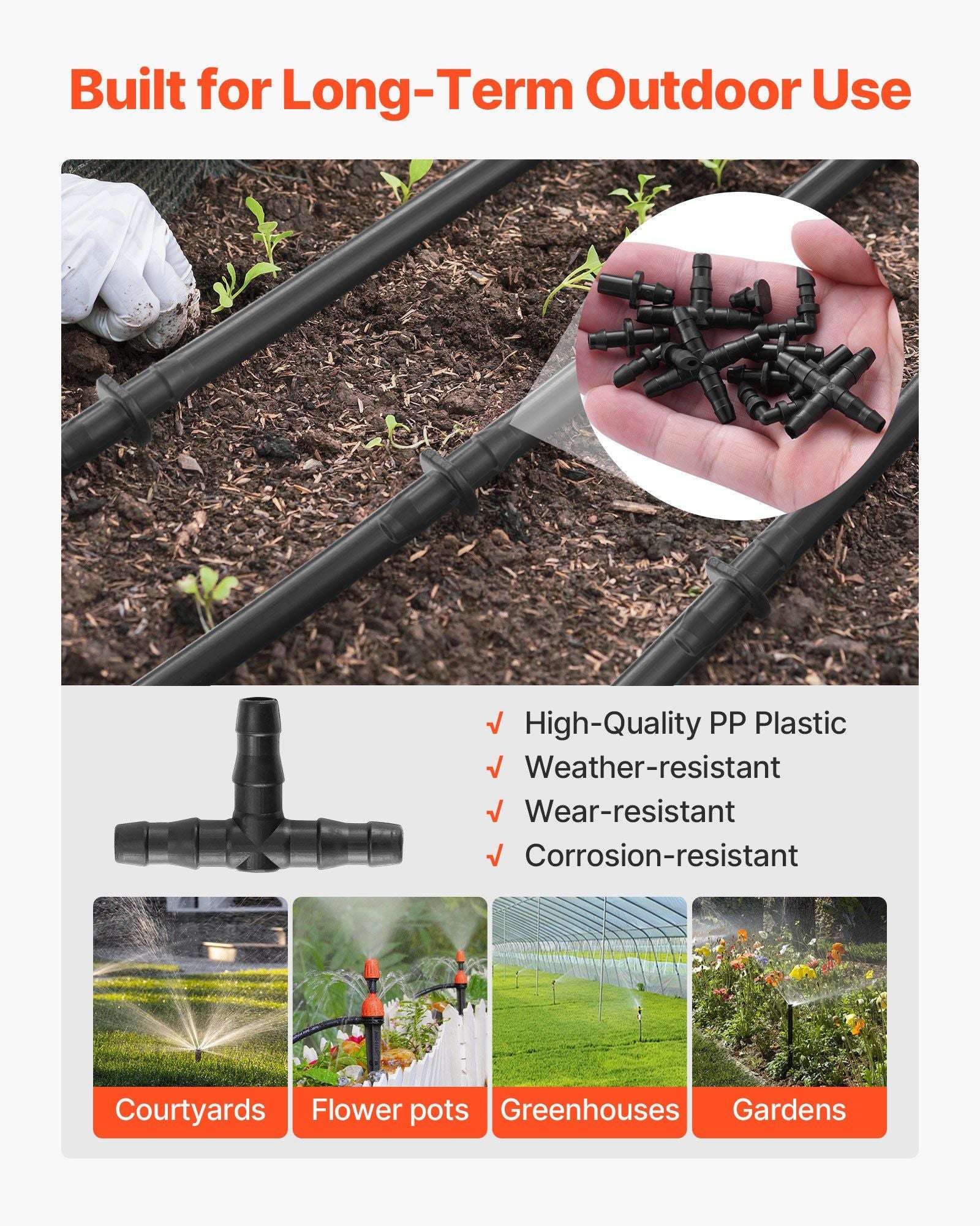 Complete 300Pcs Drip Irrigation Parts Set Benefits