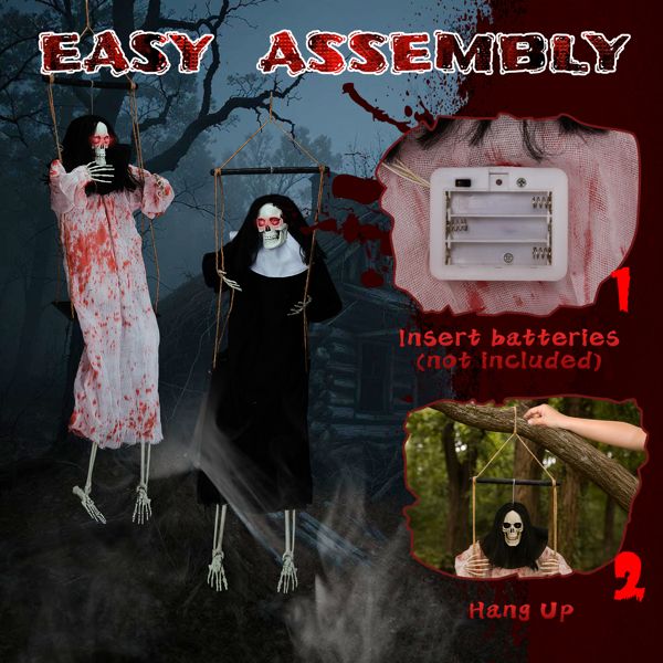 Halloween Hanging Ghosts Instructions
