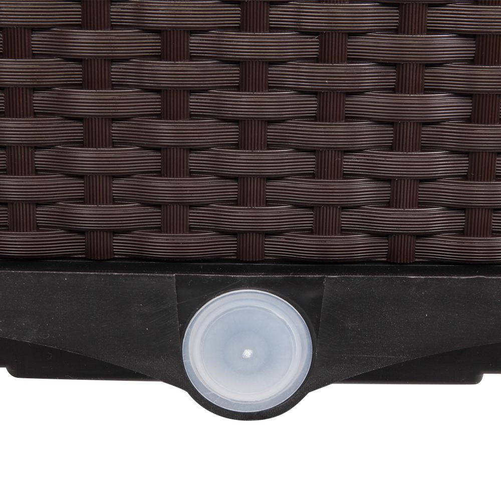 Brown Rectangle Elevated Planters Drainage Hole