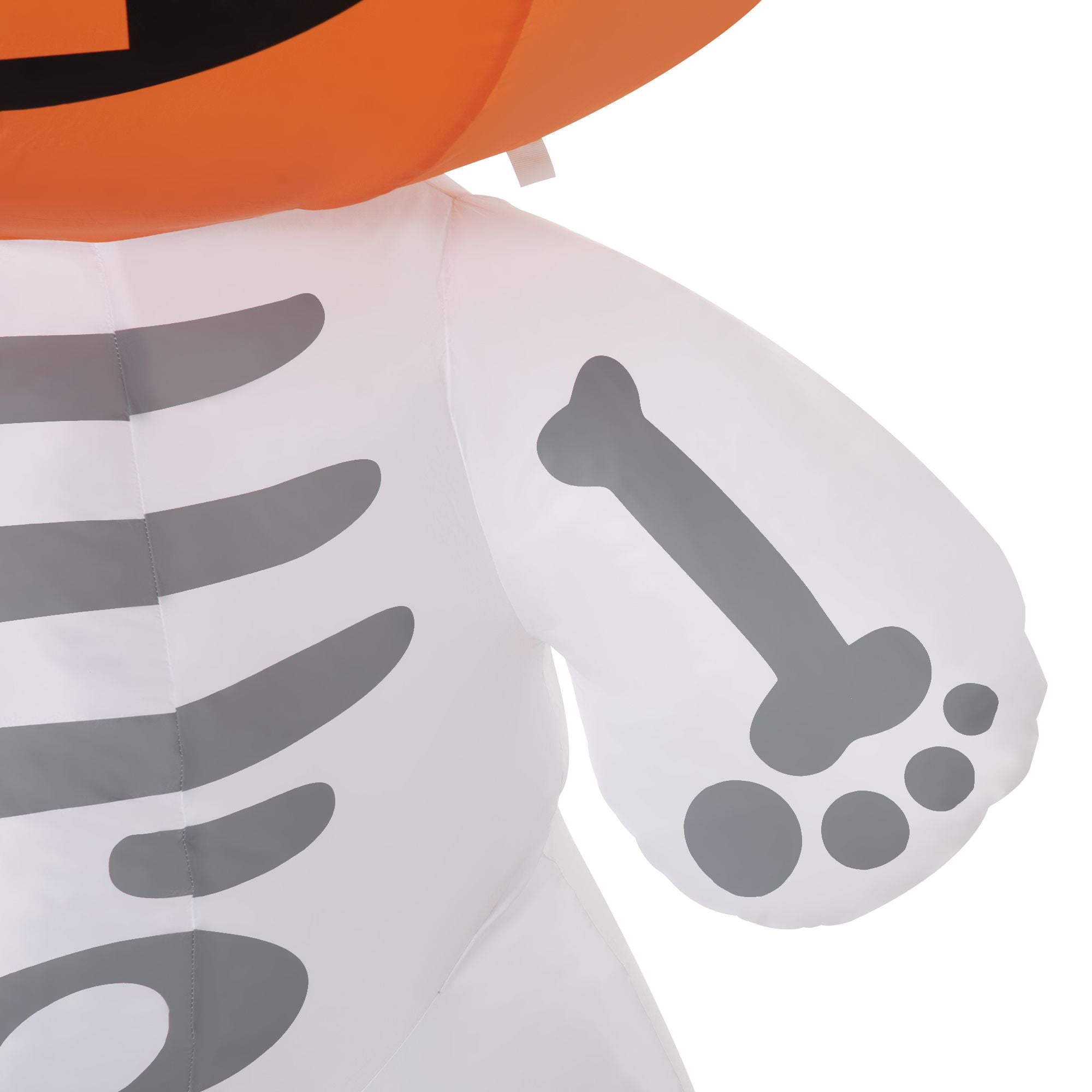 6ft Halloween Ghost Pumpkin Inflatable with LED Lights Close Up