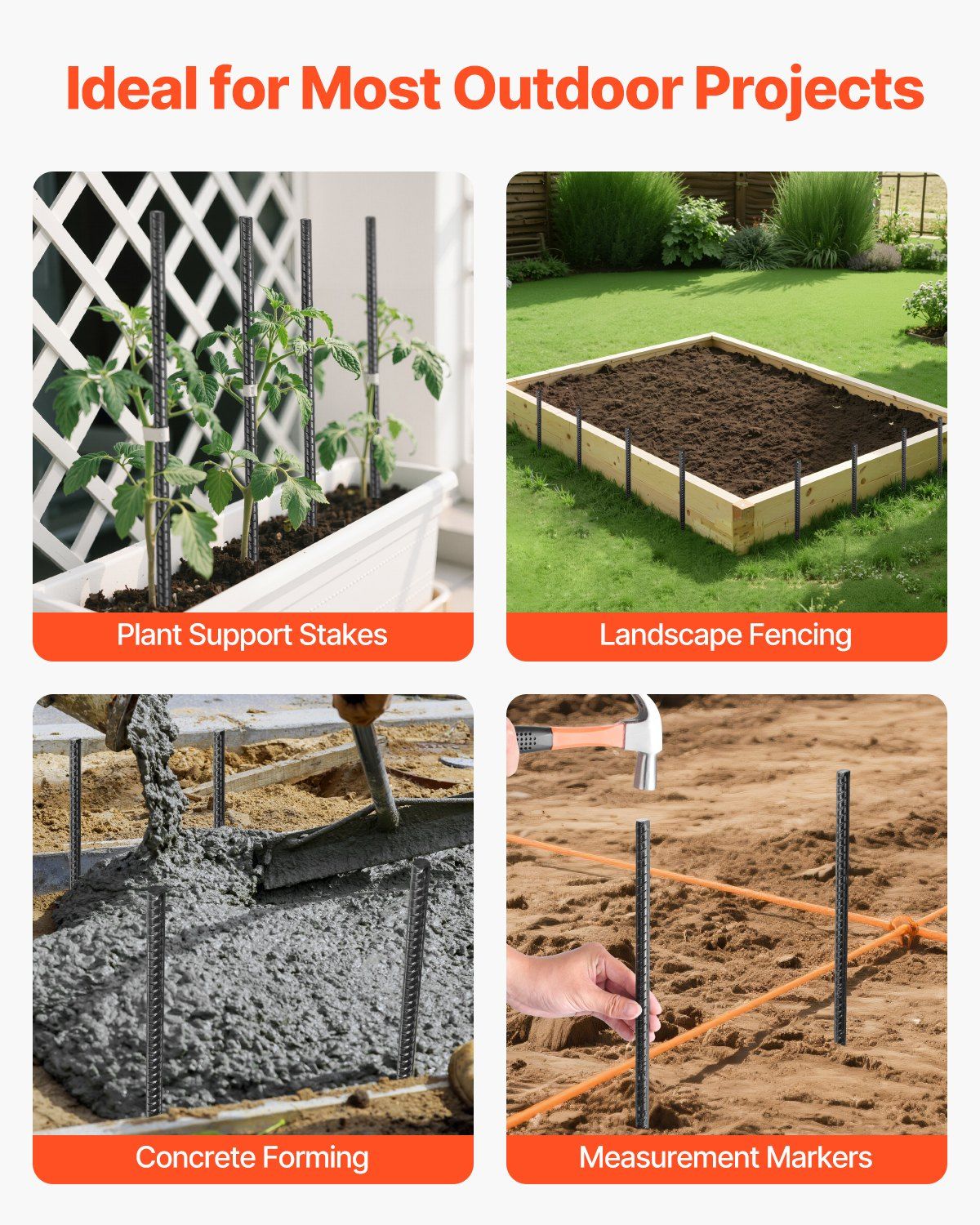 16" Steel Rebar Stakes Ideas for Use