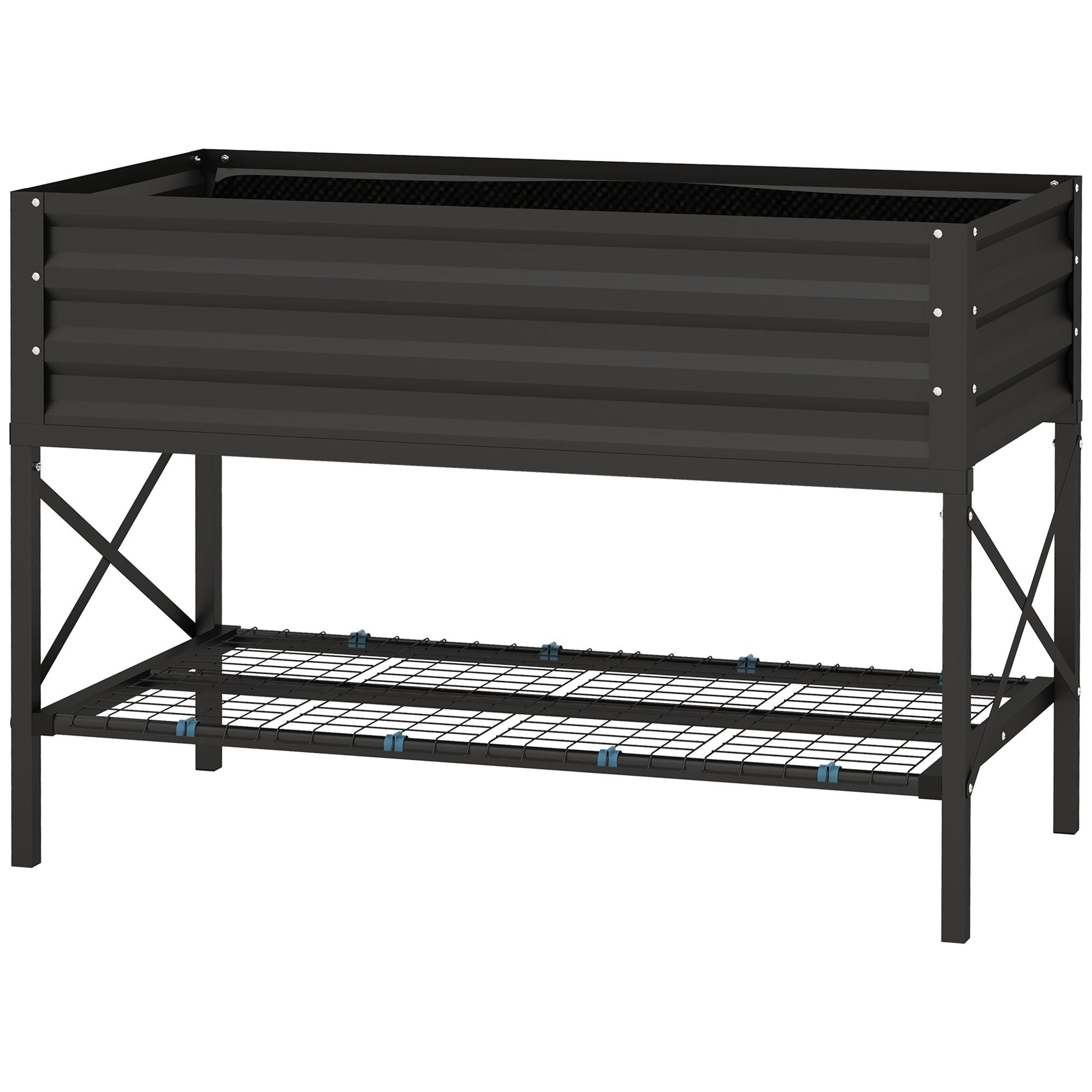 Black Galvanized Raised Garden Bed