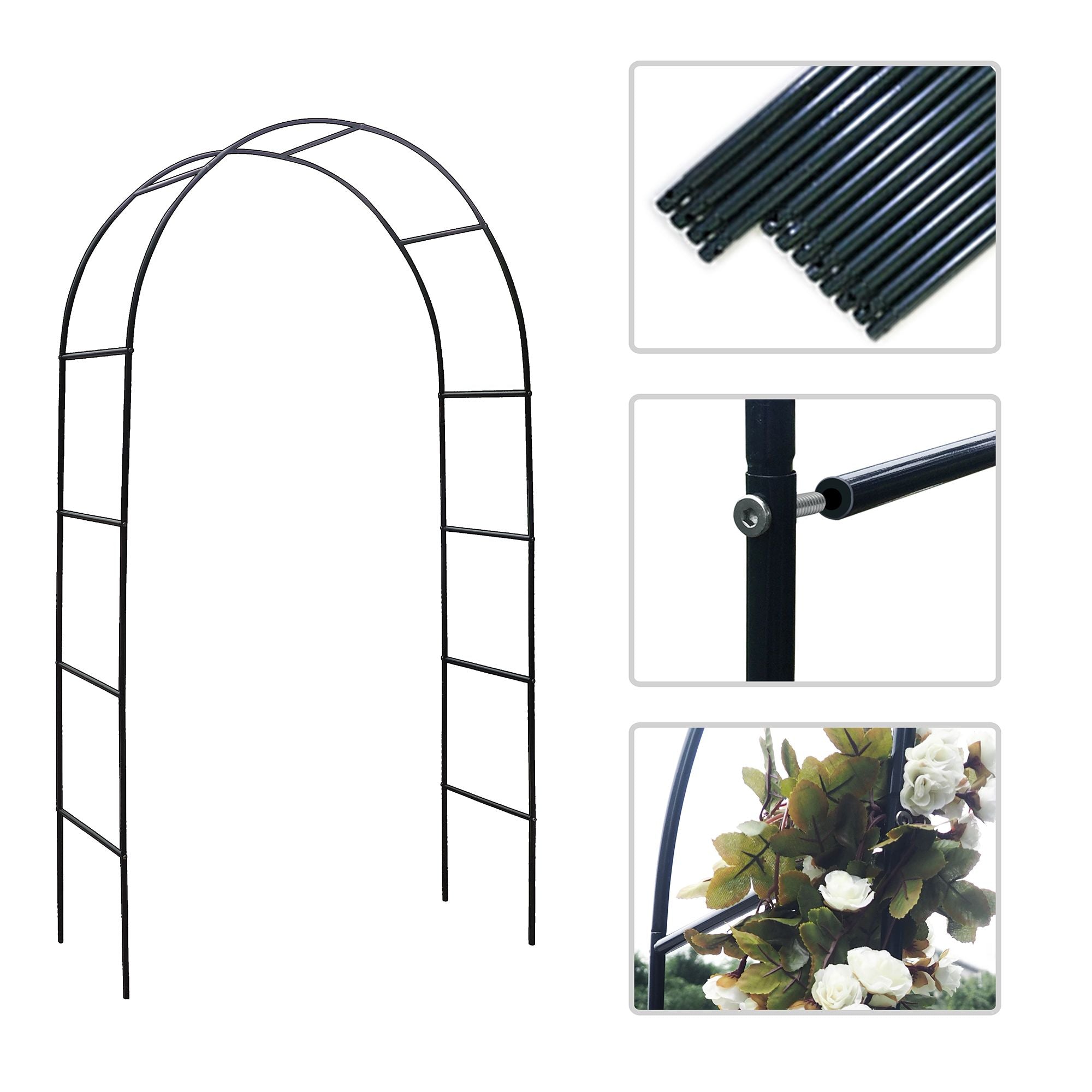 Dark Green Adjustable Garden Arch Trellis Items for Build