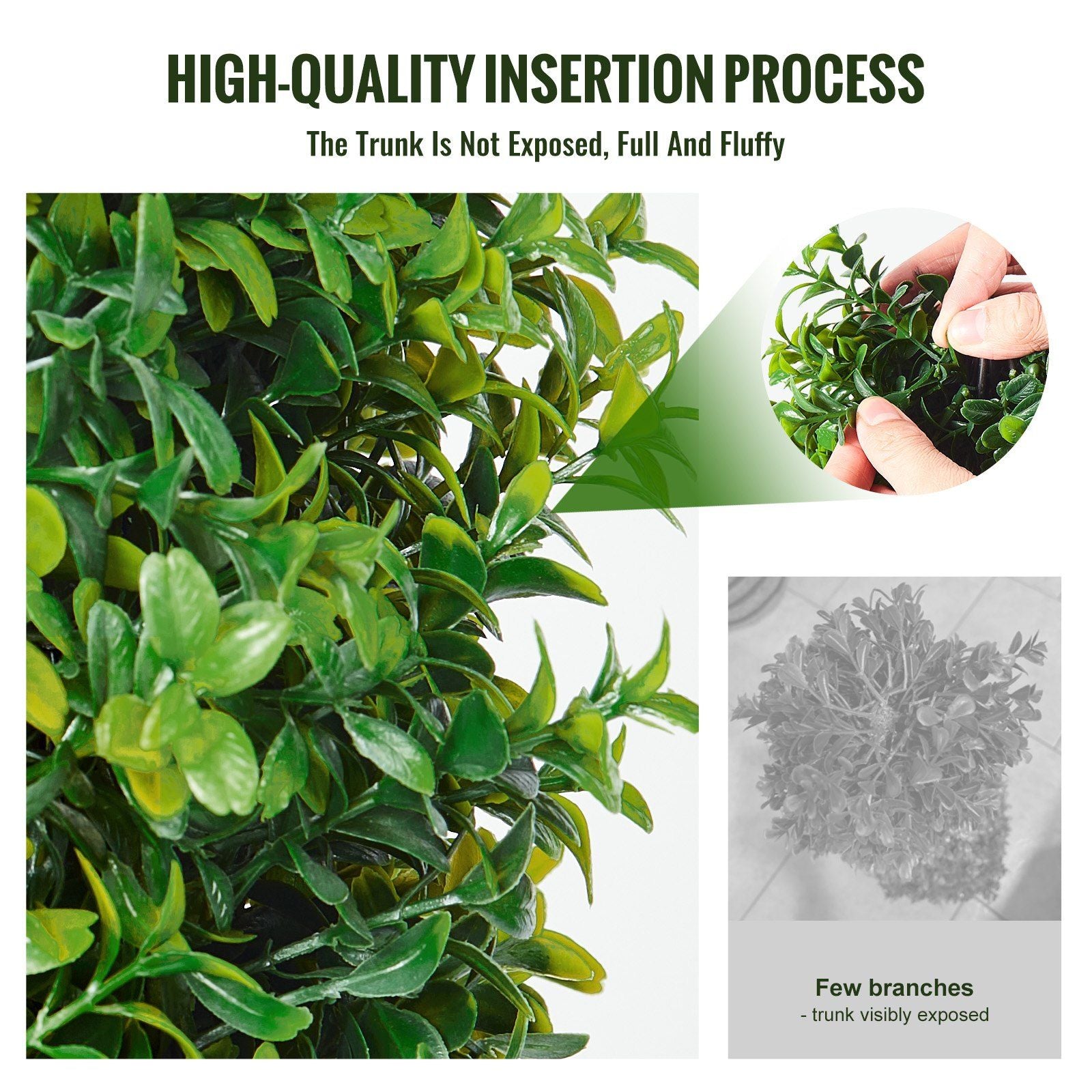 2 Pack Faux Boxwood Trees Thick Foliage