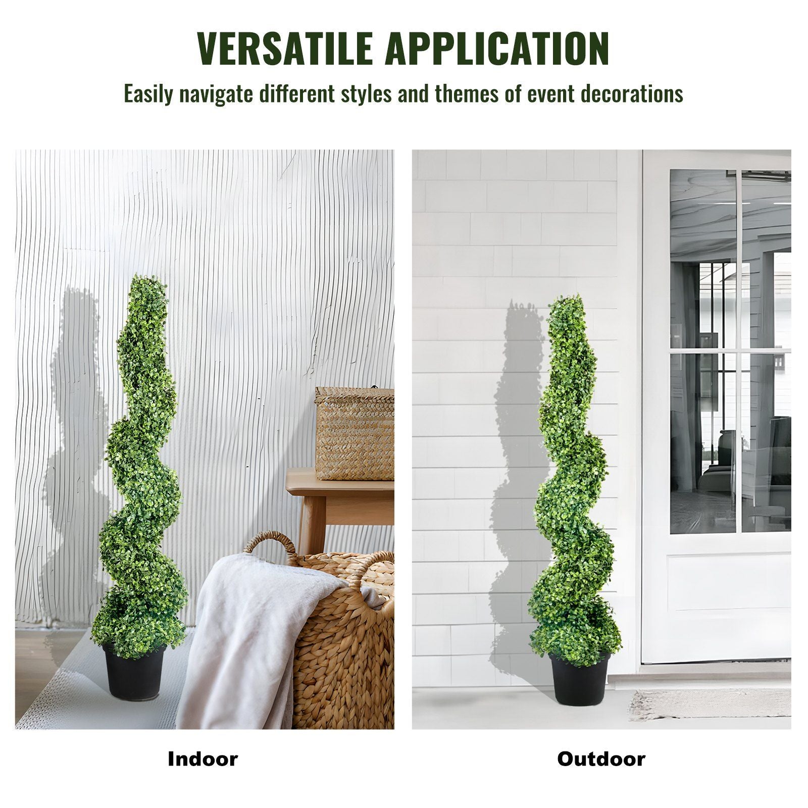 Decorative Spiral Boxwood Towers Indoor & Outdoor