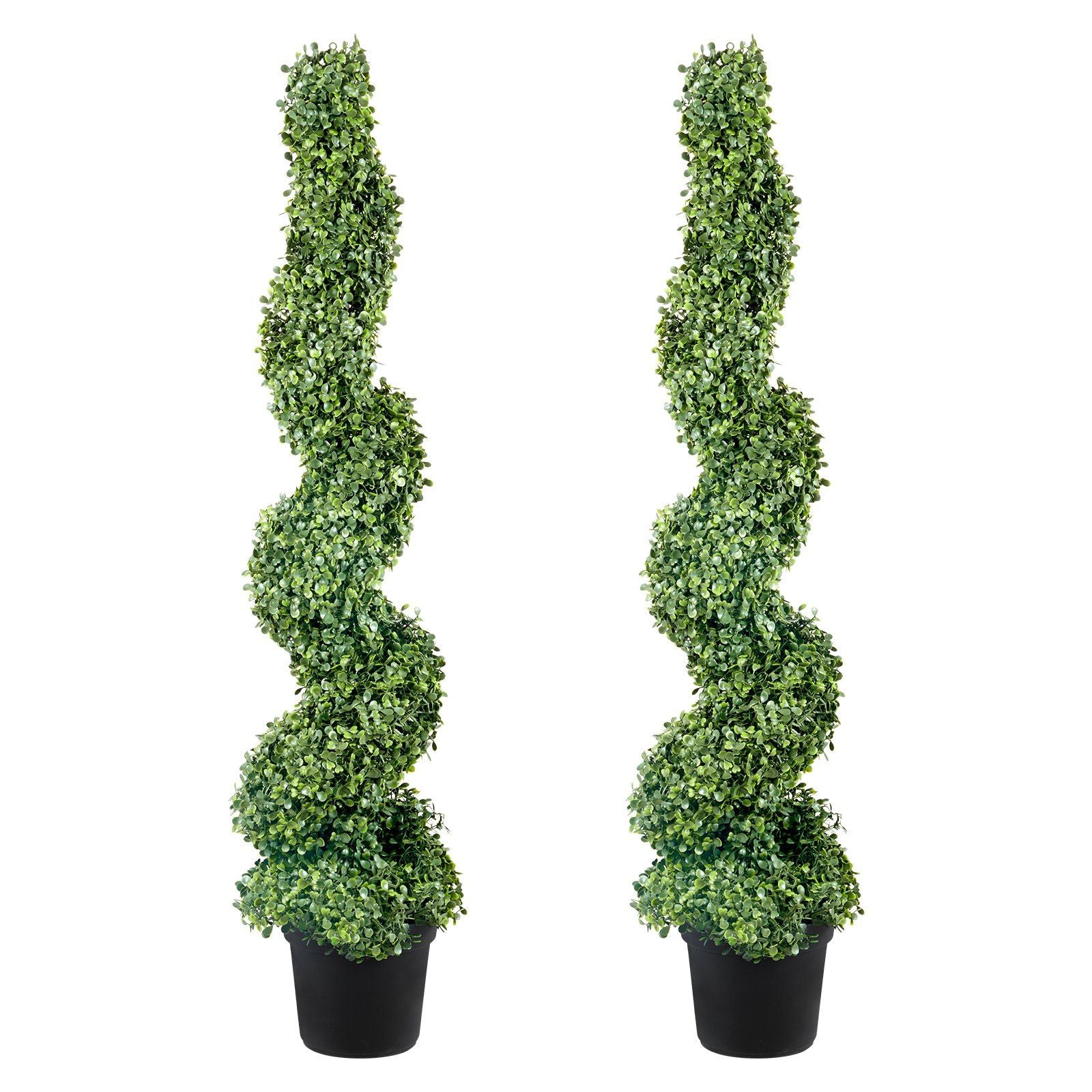 Decorative Spiral Boxwood Towers