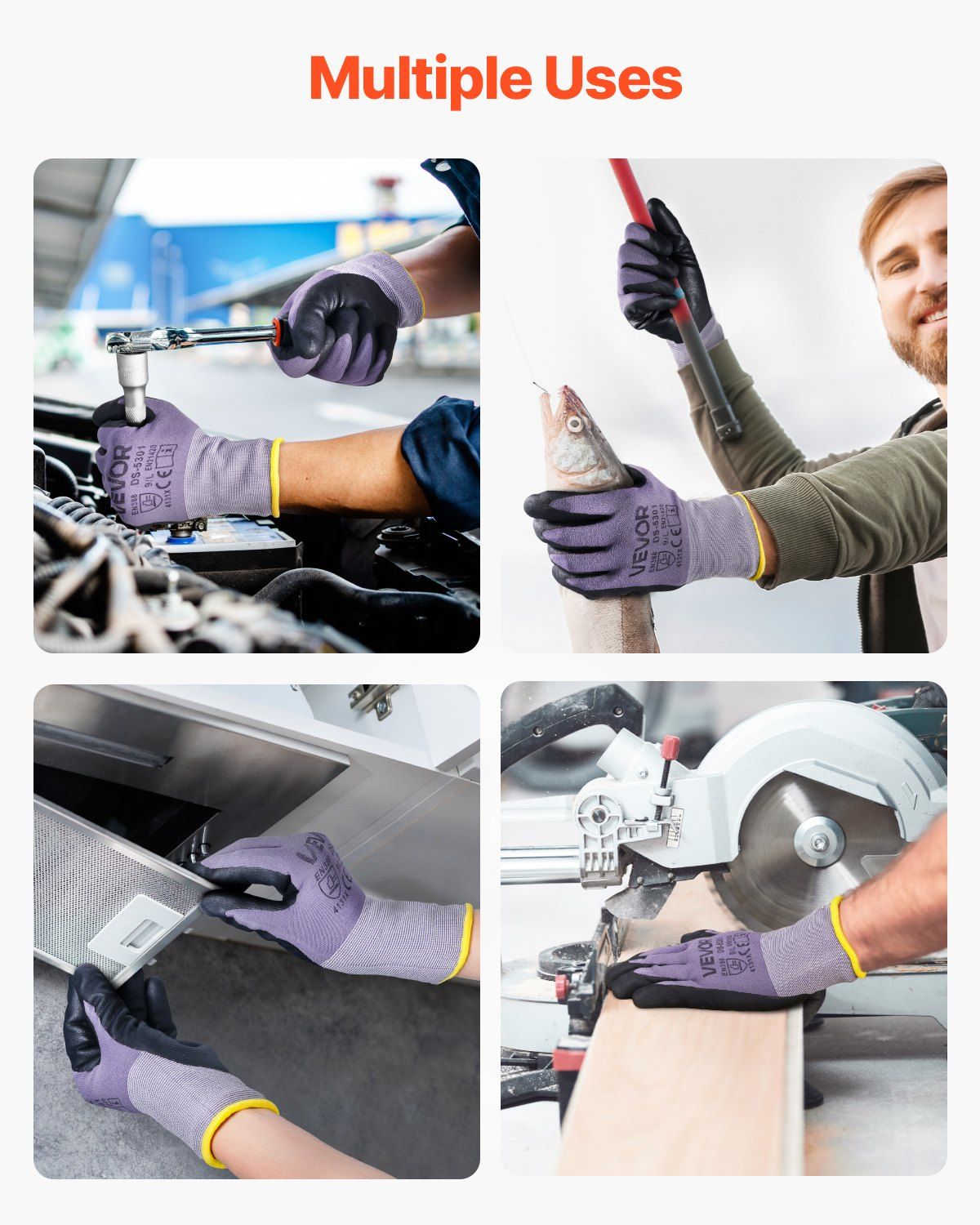 Touch Screen Work Gloves – Flexible Nitrile Grip Uses For Gloves