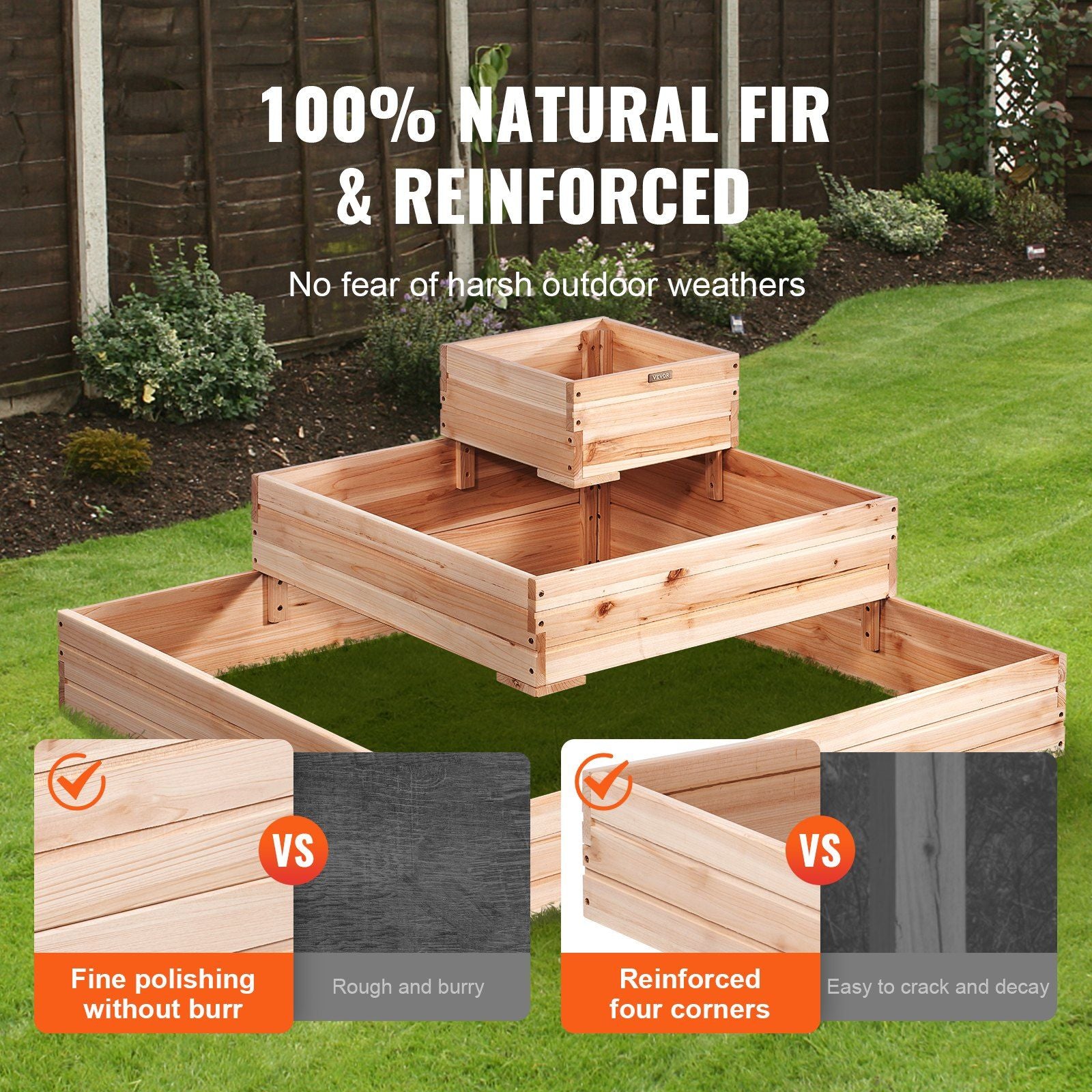 Square Wooden Garden Bed Planter Benefits