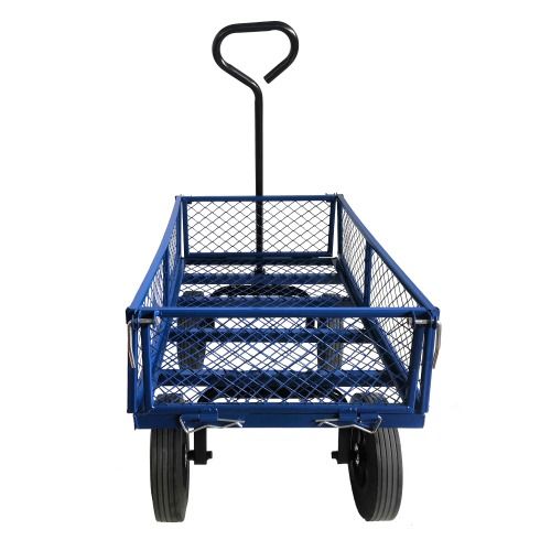 Heavy Duty Steel Garden Cart for Easy Outdoor Hauling End View
