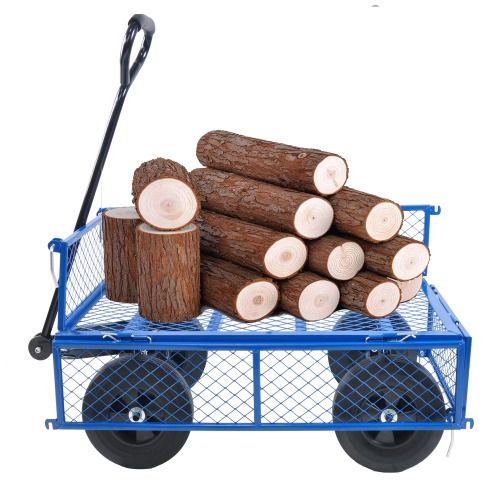 Heavy Duty Steel Garden Cart for Easy Outdoor Hauling Carrying Firewood