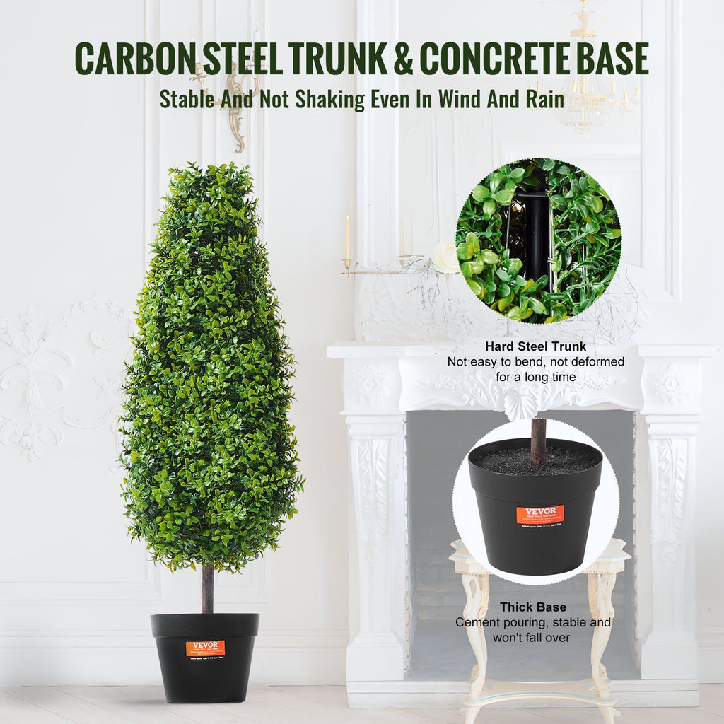 2 Pack Faux Boxwood Trees Features
