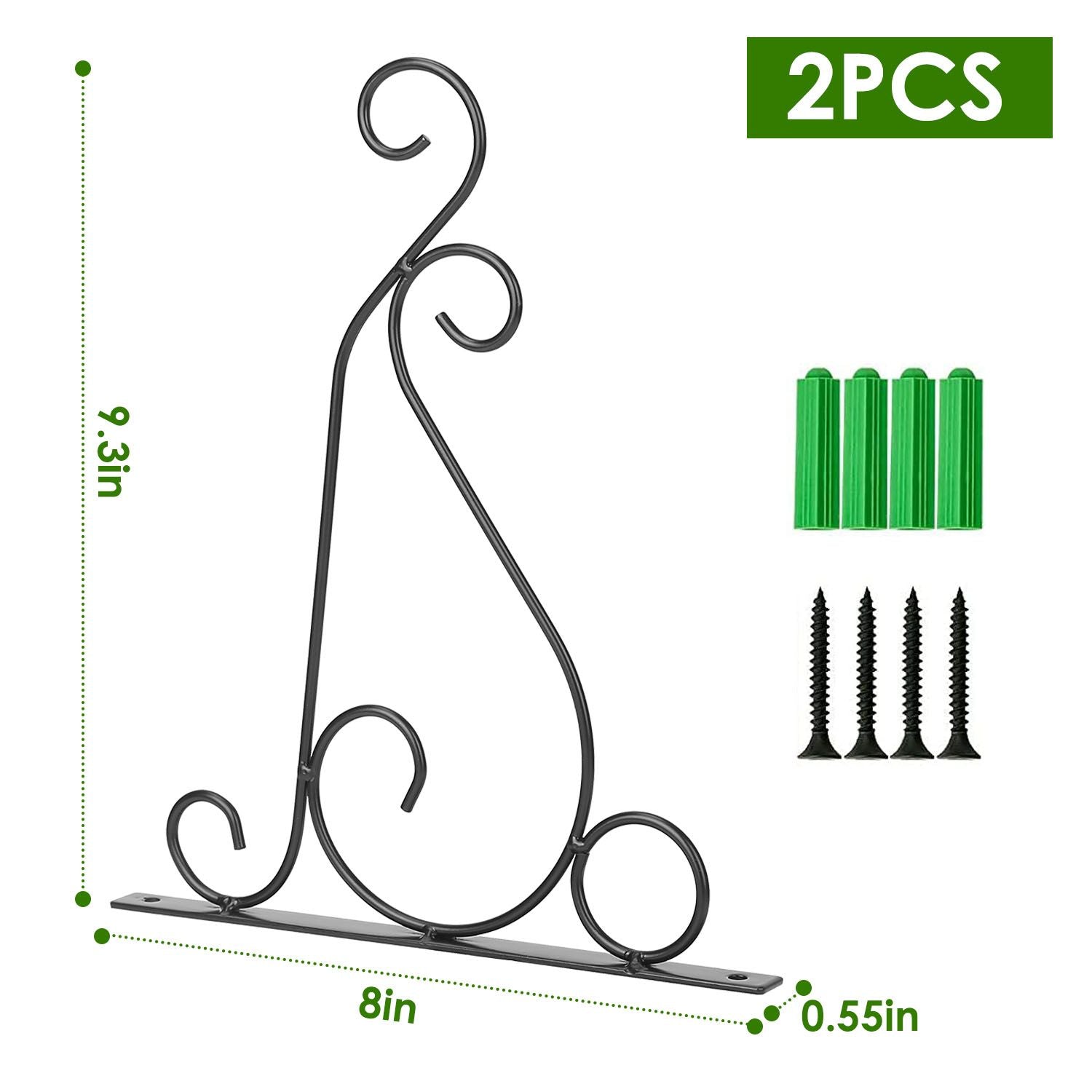 Sturdy Wall Hooks for Hanging Plants, Wind Chimes and Feeders Dimensions