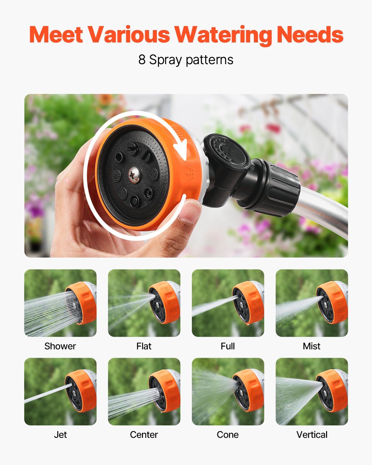 Long Reach 36" Hose Wand Spray Pattern Pictures