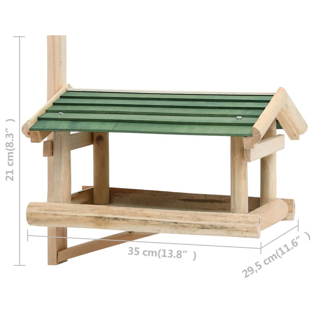 Rustic Wooden Bird Feeder for Garden Birds and Wildlife Dimensions