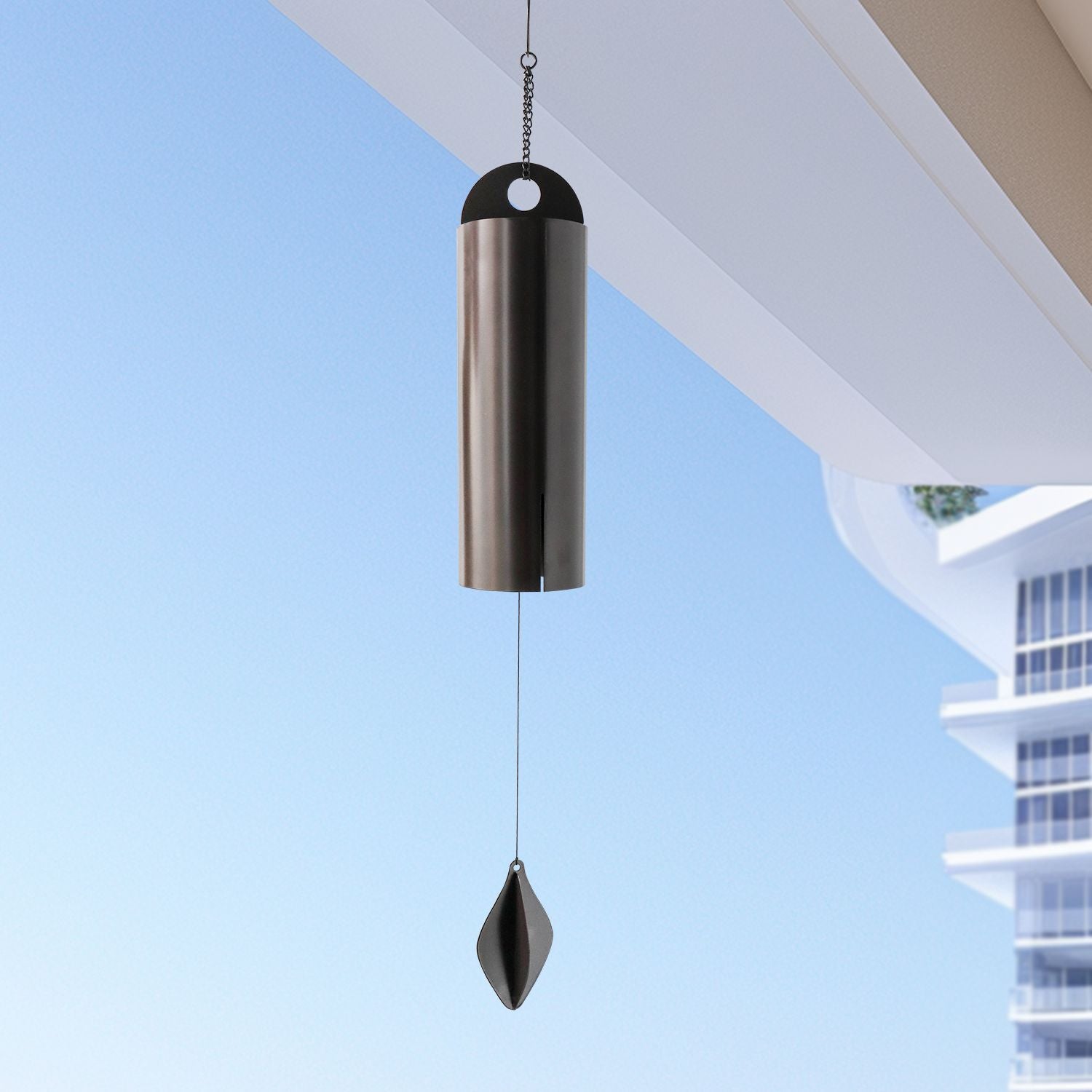 Tranquil Serenity Bell Wind Chime Hanging on Balcony