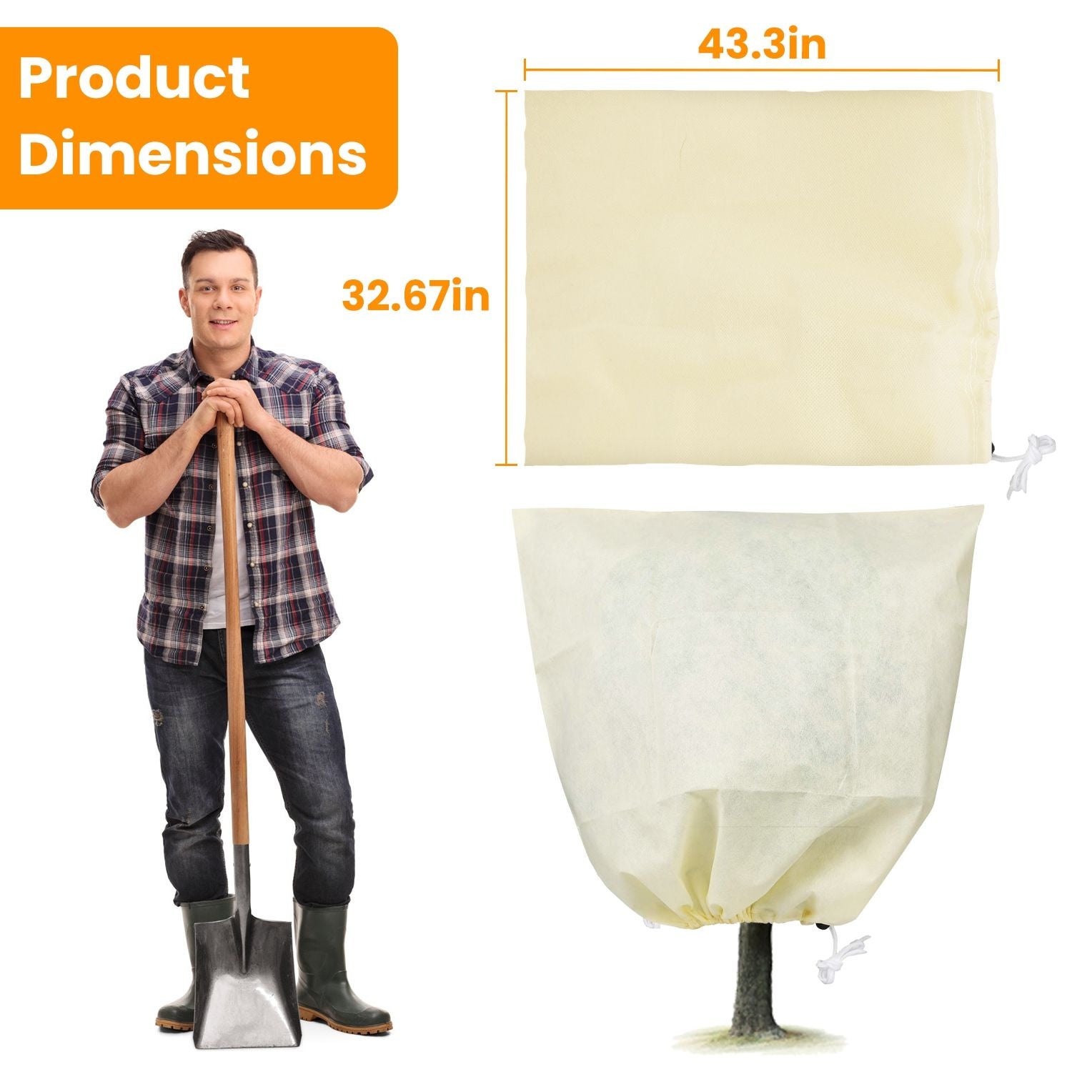 Plant Frost Cover Bags Dimensions