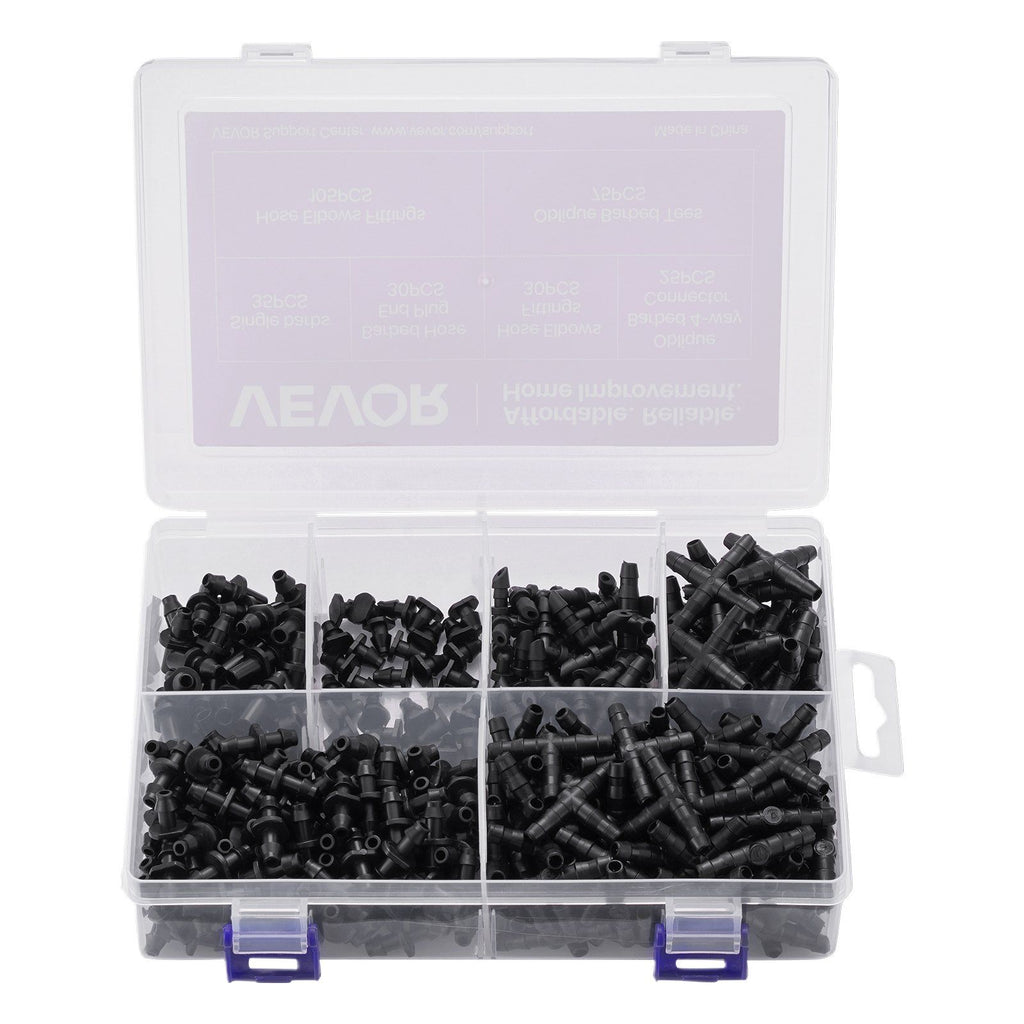 Complete 300Pcs Drip Irrigation Parts Set Open Parts Box Straight On