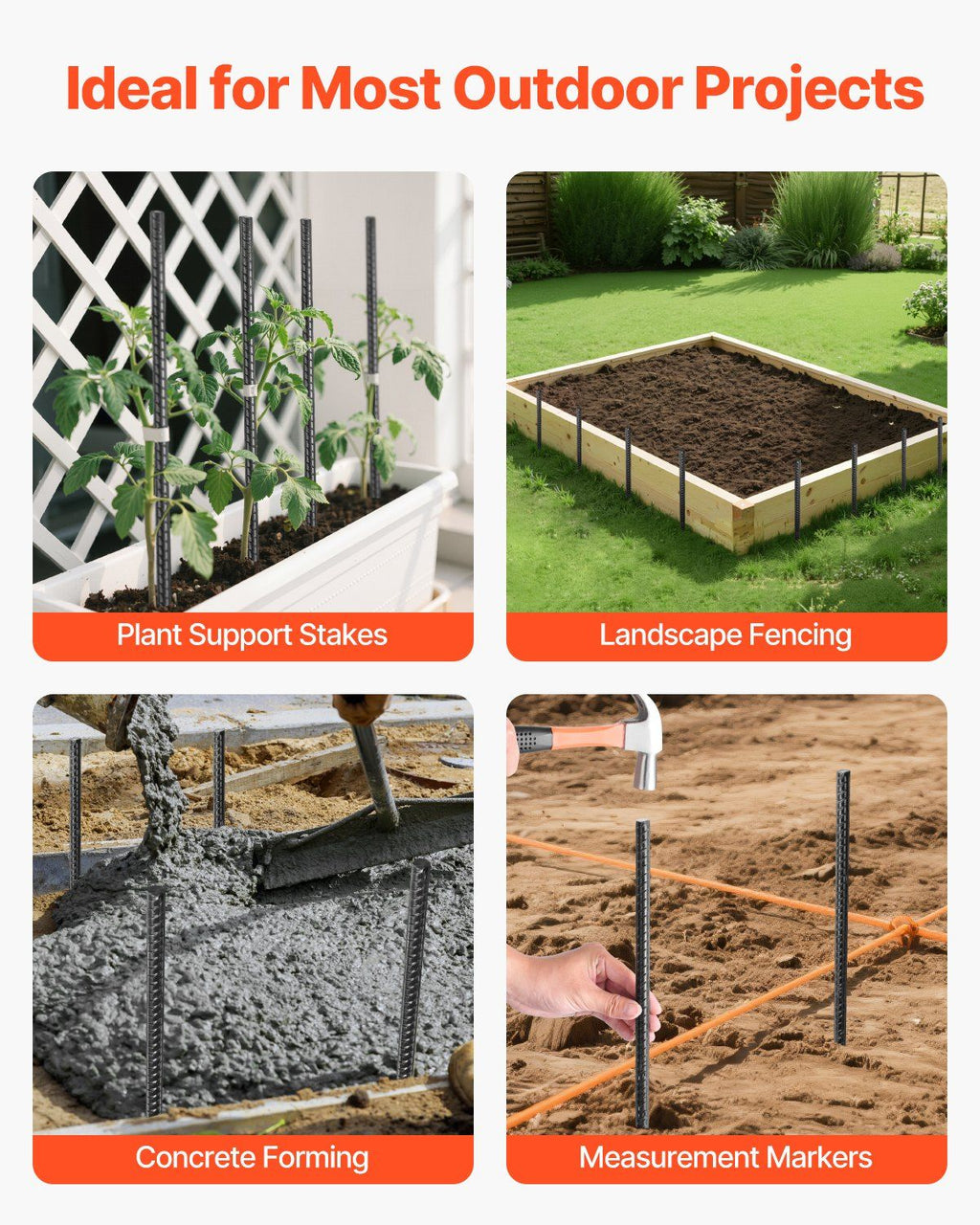 16" Steel Rebar Stakes Ideas for Use