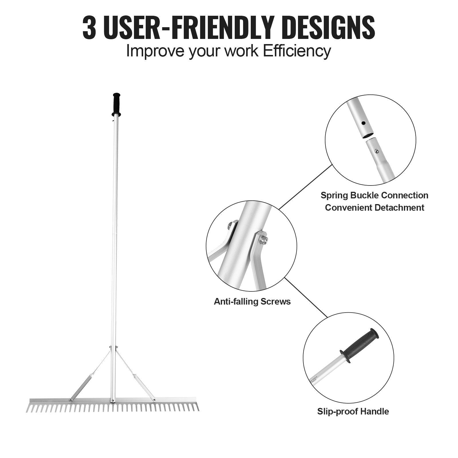 Multi-Purpose Landscape Rake Features