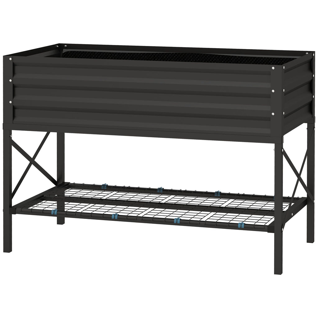 Black Galvanized Raised Garden Bed