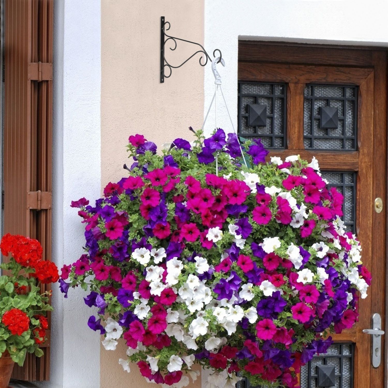 Sturdy Wall Hooks for Hanging Plants, Wind Chimes and Feeders Holding A Hanging Basket