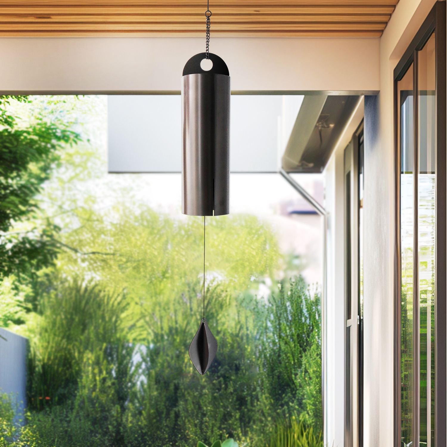 Tranquil Serenity Bell Wind Chime Hanging in Patio