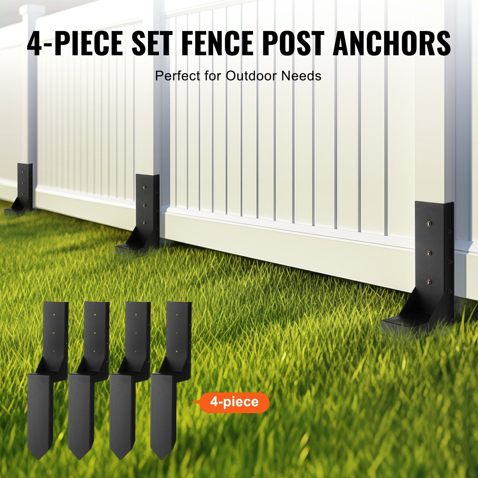 Steel Fence Post Repair Kit Showing How Many In Pack