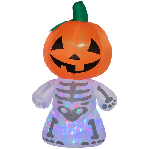 6ft Halloween Ghost Pumpkin Inflatable with LED Lights