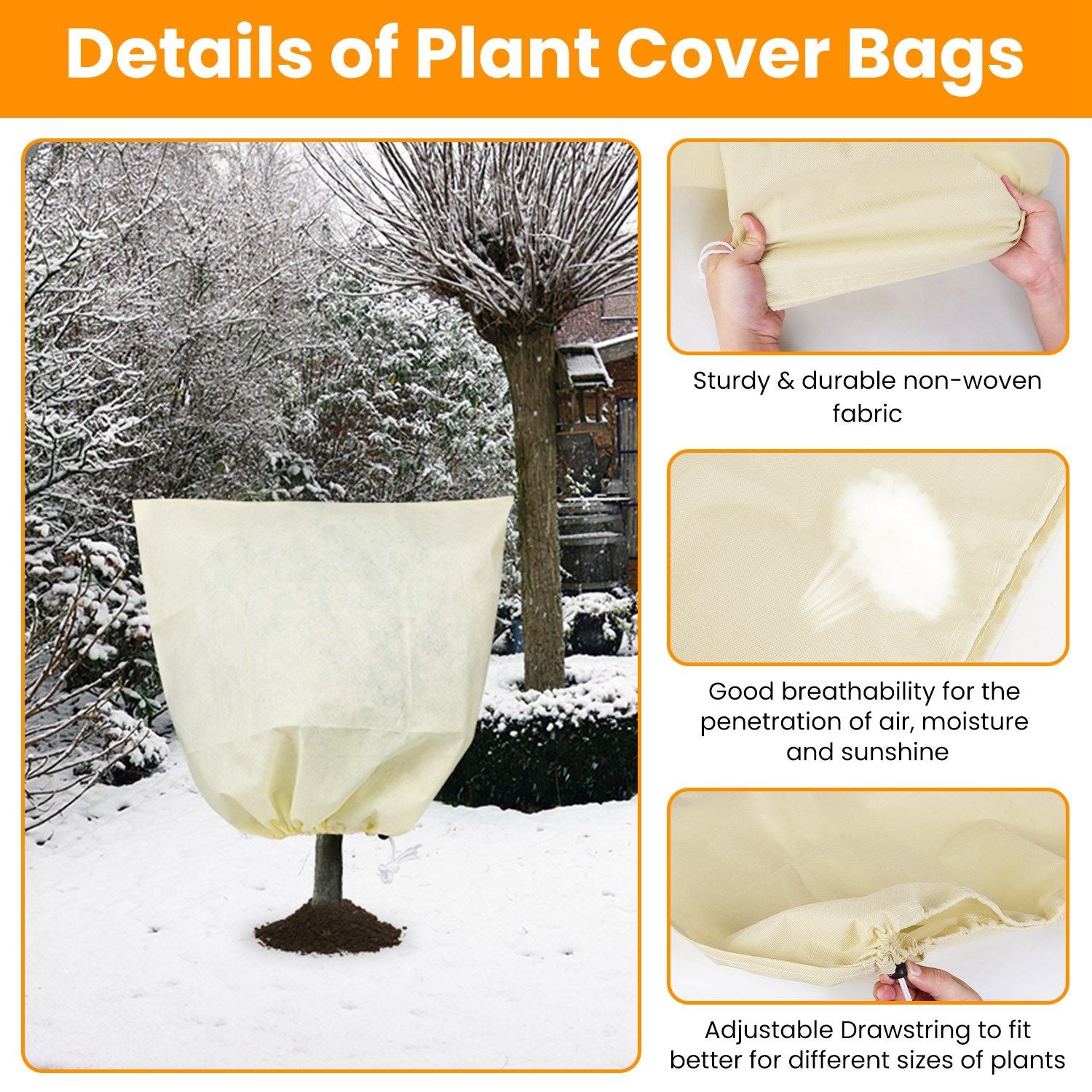 Plant Frost Cover Bags Features & Benefits