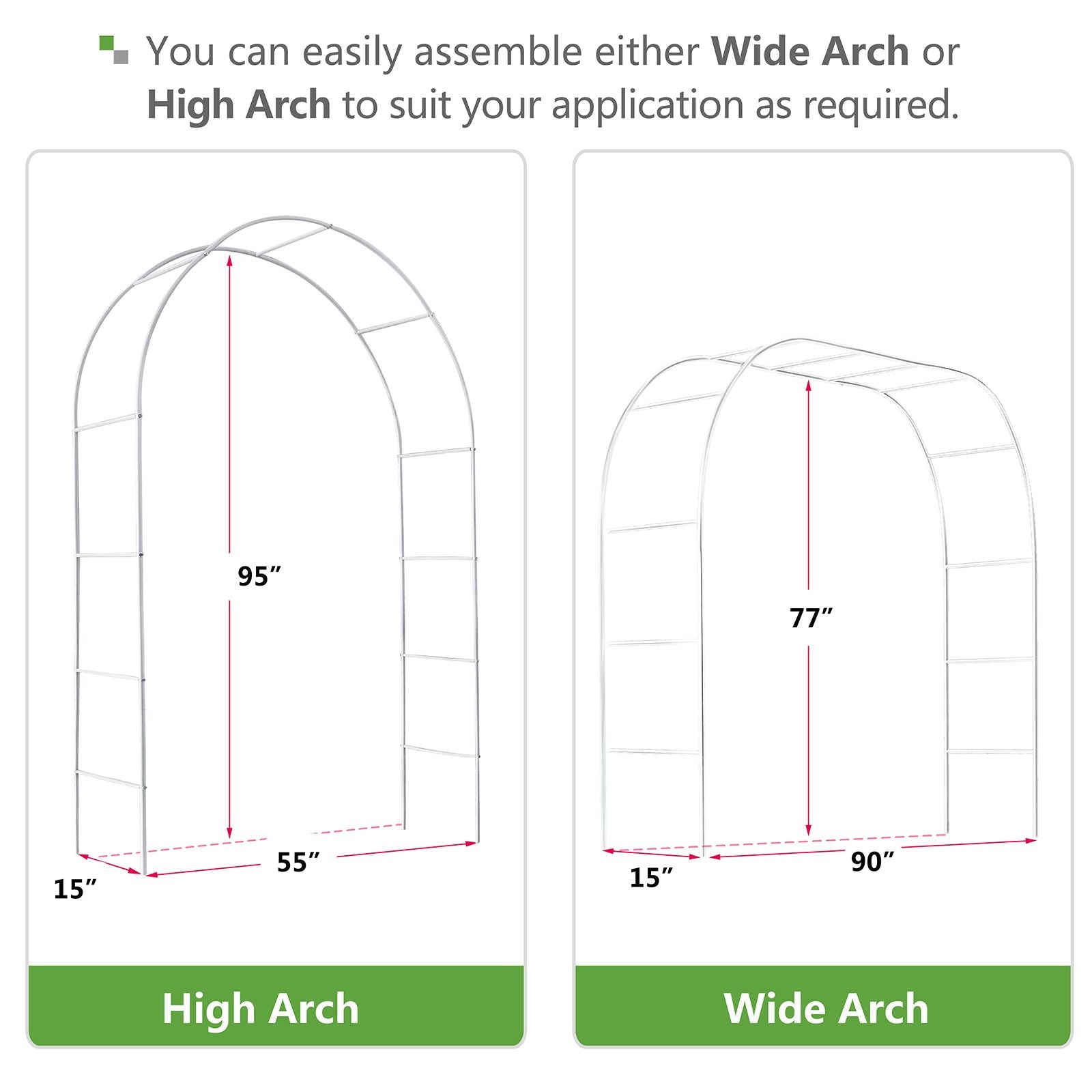 White Adjustable Garden Arch Trellis, Different Ways to Build Trellis