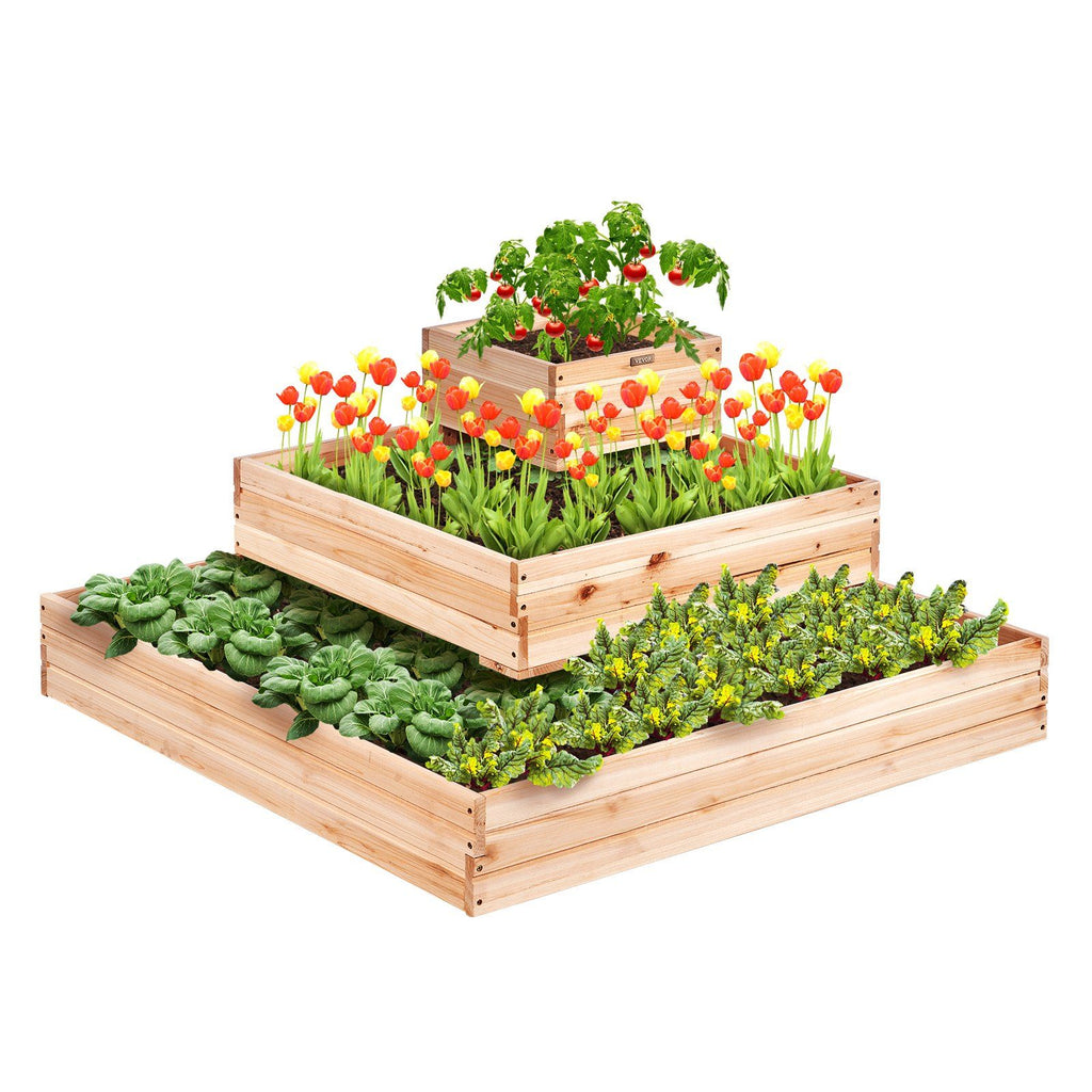 Square Wooden Garden Bed Planter