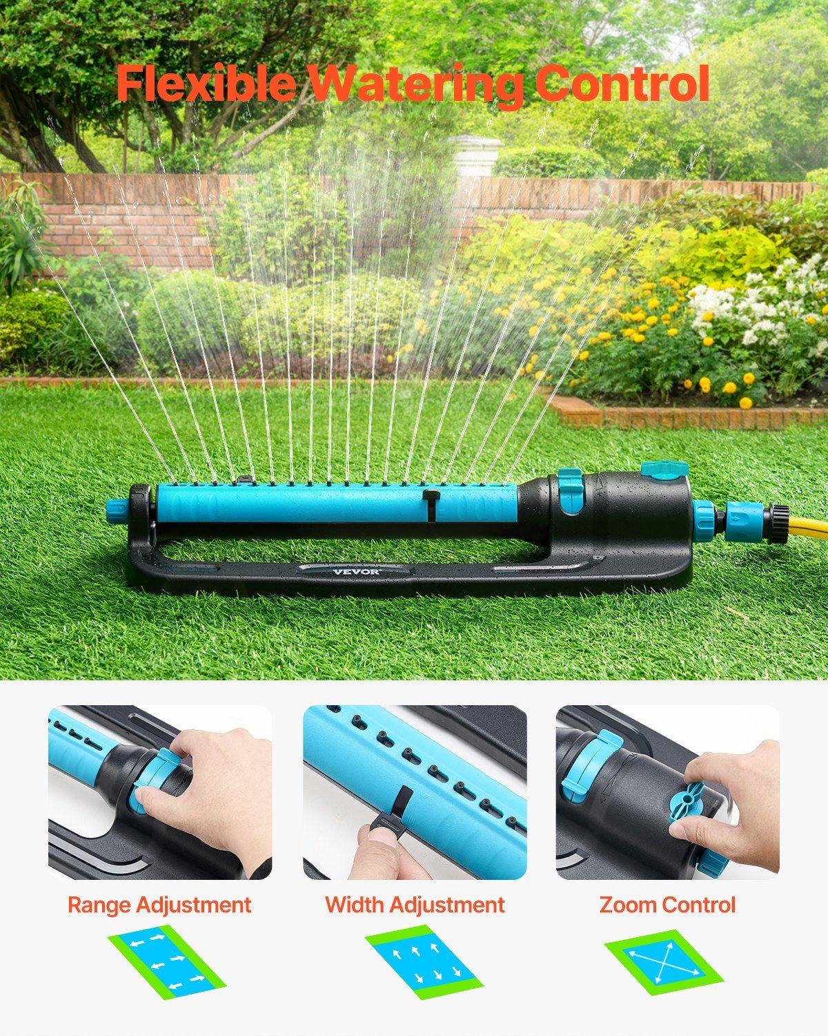 Large Coverage Oscillating Lawn Sprinkler How To Alter Water Pattern