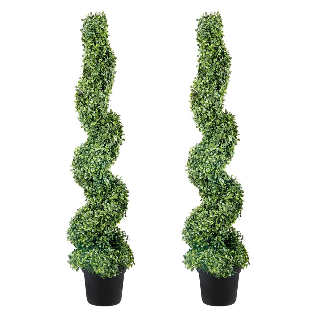 Decorative Spiral Boxwood Towers