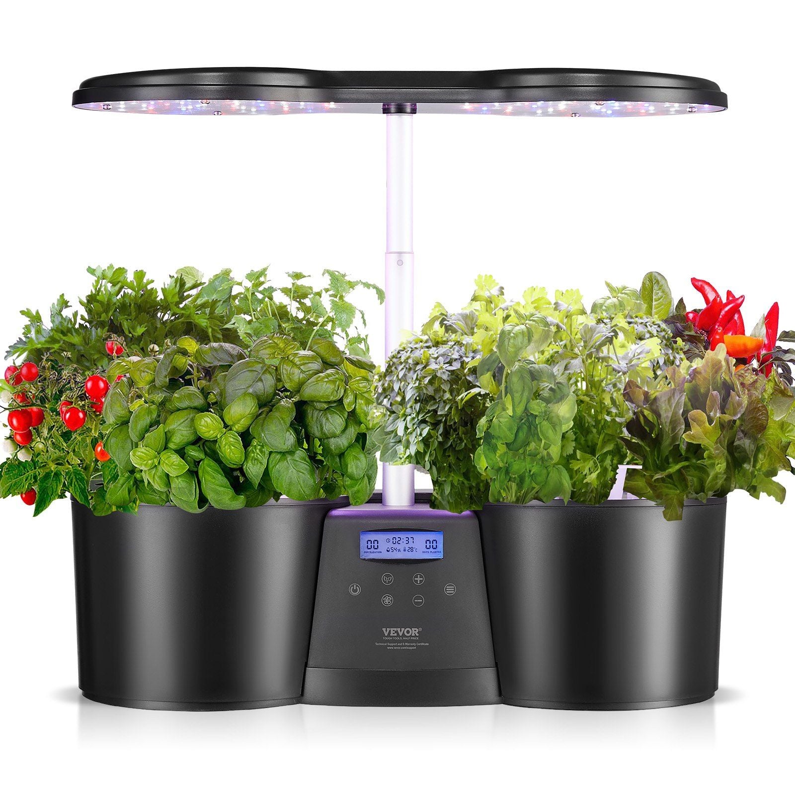 Indoor Herb Garden Kit with Water Tank and LED With Herbs & Veg