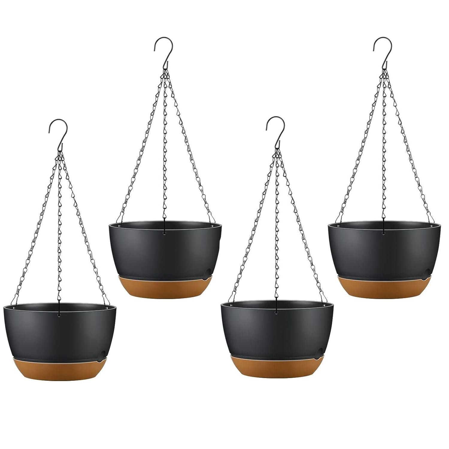 Hanging Plant Pots with Drainage and Tray